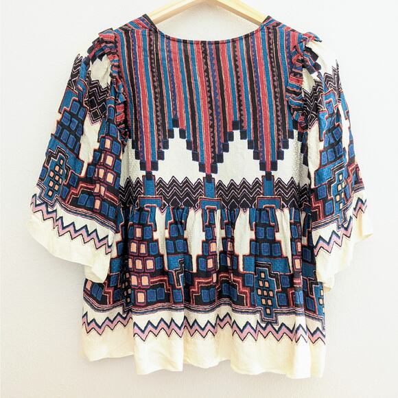 Ba&sh Marry Bohemian Boho Blouse Size 6/Medium - Excellent Condition - Picture 4 of 8